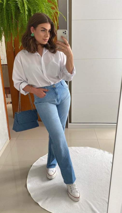 camisa e jeans