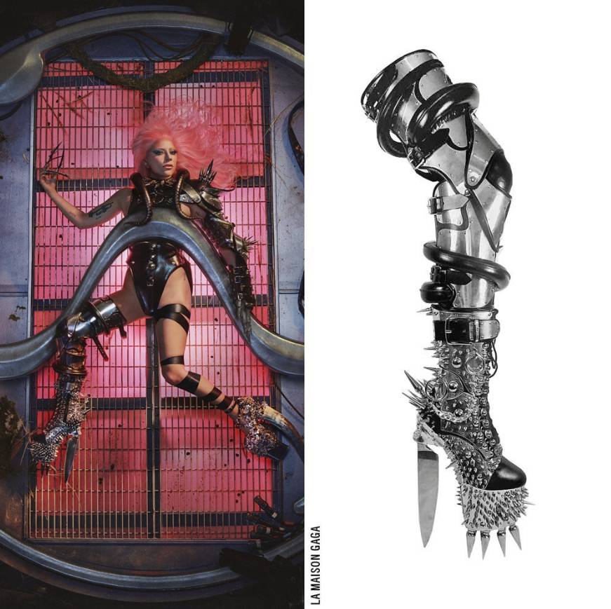 Lady Gaga armored heels