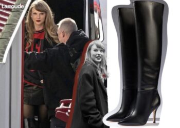 Taylor Swift é vista com sapatos de marca brasileira Larroudé